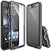 HTC One A9 Case, Ringke [Fusion] Crystal Clear PC Back TPU Bumper w/ Screen Protector [Drop Protection/Shock Absorption Technology][Attached Dust Cap] For HTC One A9 - Smoke Black
