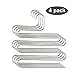 Myfolrena Pants Hangers S-Shaped Jeans Clothes Organizer for Closet Space Saving Slack Trousers Hangers Stainless Steel Hangers (4-Pack)