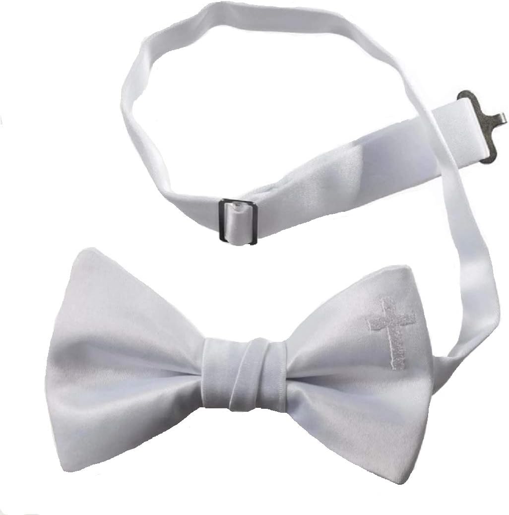 Boys Religious Cross Bow Tie for Communion Christening Baptism