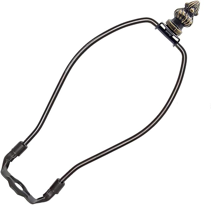 ECUDIS Lamp Harp Holder Lamp Shade Harp with Light Saddle Base and Ball