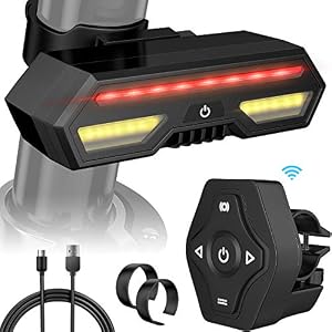 MojiDecor Bicycle Tail Light, Sport LED Rear Bike Light USB Rechargeable, Bike Tail Lights Waterproof USB Charging LED Riding Turn Signal Mountain Car Tail Light Bicycle Warning Light