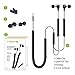 Avantree Headphones LONG CORD Earbuds with Mic, 10FT / 3M Extension Cable In Ear Earphones for PC, Metal Stereo Wired Bass Headset with Spring Coiled Wire - HF022