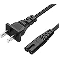 2 Prong Power Cord AC Adapter Compatible for Crosstour P600 P770,TMY V08,AZEUS RD-822,ManyBox projector01,GRC,COOAU A4300,vamvo L4200,OHDERII,DBPOWER RD820,SeeYing T5,Hompow T20 Projector