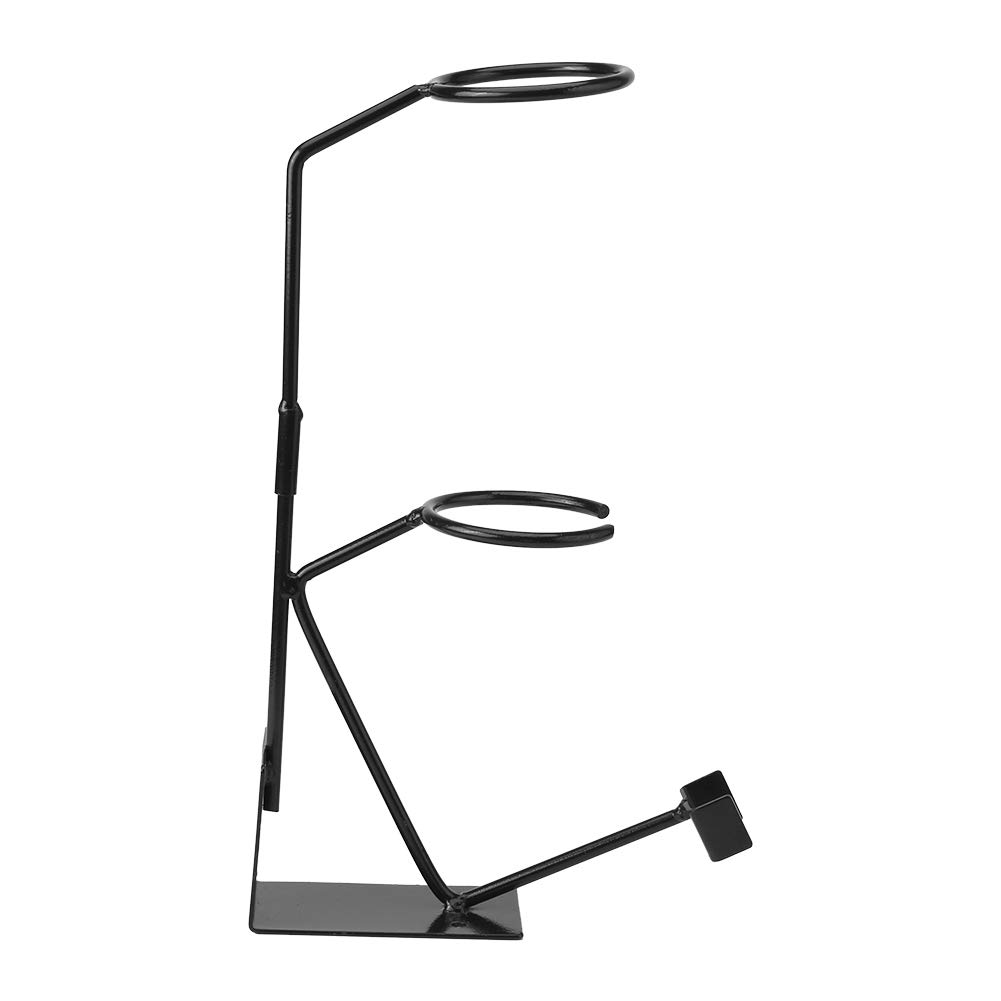Regun Gravity Feed Paint Spray Gun Stand Holder With Strainer, Black Steel, Handheld, Manual Pump - Image 3