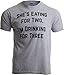 Drinking for Three | Funny New Dad Father Pregnancy Announcement Joke T-Shirt-(Adult,M)