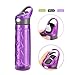 mountop Sports Water Bottle with Straw for Women, Non-Toxic BPA Free & Eco-Friendly Button Start Direct-Drinking Bottle Perfect for Gym, Yoga, Running, Outdoors, Hiking and Camping 700ml / 24oz