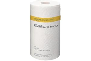 AmazonCommercial 2-Ply White Adapt-a-Size Kitchen Paper Towels (SOFI-054) | Bulk | Adapt-a-size | Individually Wrapped | FSC Certified |140 Towels per Roll (12 Rolls)(11 x 6 Sheet)