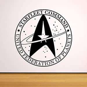 tzxdbh Símbolo de Star Trek Pegatinas de Pared Estrella Flota Comando