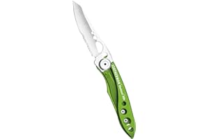 LEATHERMAN, Skeletool KBX Pocket Multitool with Knife and Bottle Opener, Moss Green