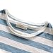 Zecmos Mens Stripes T-Shirts Casual Slim Fit Tshirts Striped Tees Top Blue XL