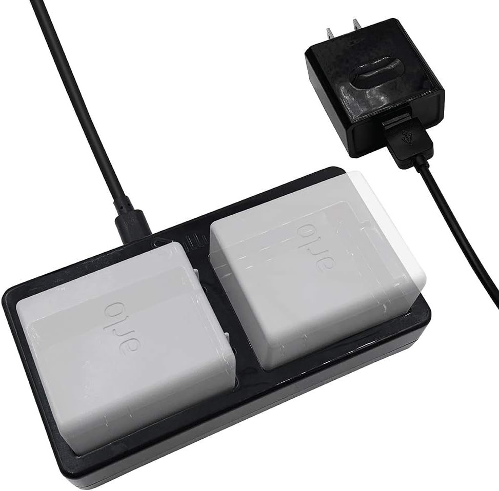 Battery Charger for Arlo Netgear Batteries (2 Ports White