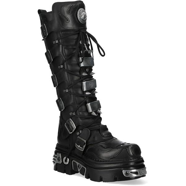 Amazon.com | New Rock Unisex 272-S1 Black Metallic Reactor Gothic