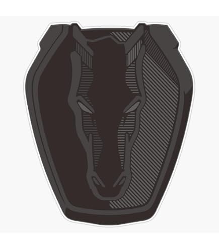 Adhesivo De Vinilo Con Logotipo De Ford Mustang, Redondo De 4 Pulgadas