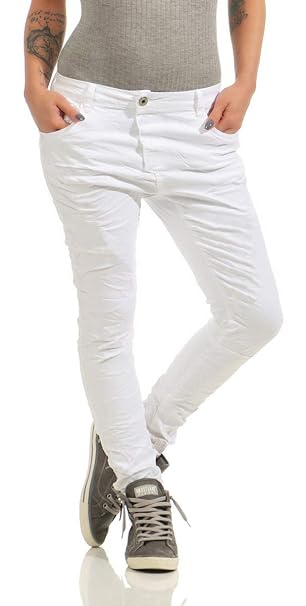 Lexxury 4325 Damen Jeans Röhrenjeans Hose Boyfriend Style Damenjeans Baggy Haremsstyle