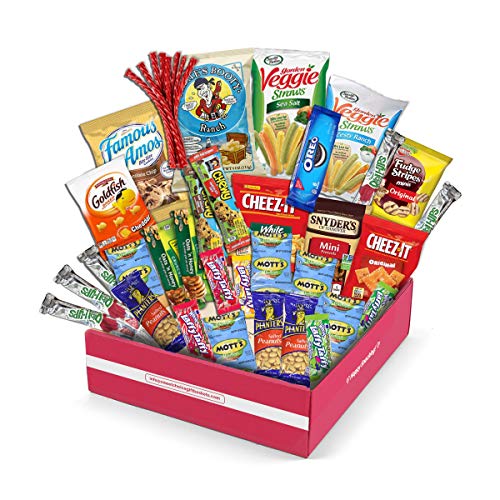Snack Box Variety Pack (40 Count) Candy Gift Basket College Student