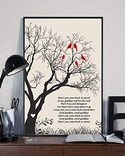 Amazon Com Trendora Decor Good Goodbye Song Lyrics Portrait Poster Print 16 X 24 Posters Prints