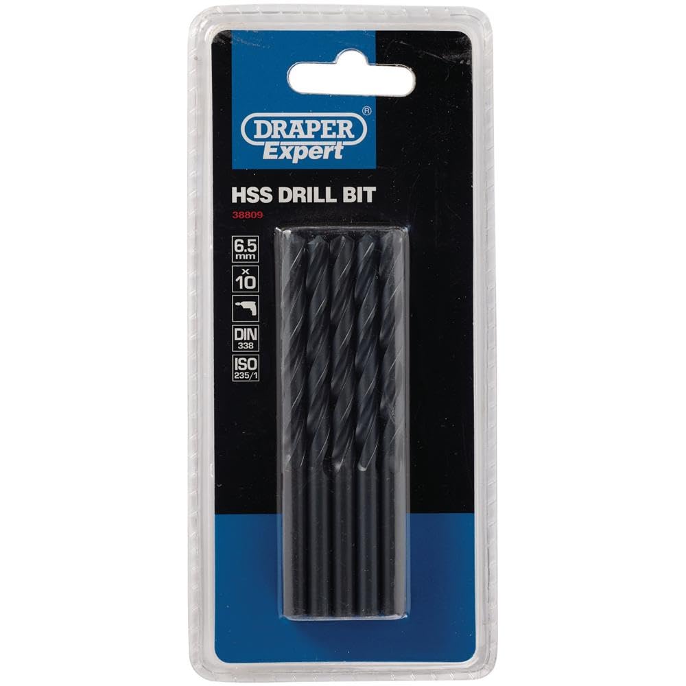Draper 38809 Expert HSS Drill Bit, 6.5mm Ø, Pack of 10 , Blue