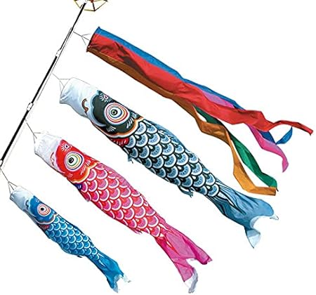 Amazon 鯉のぼり こいのぼり ベランダ用 徳永 のぼり 友禅鯉 1m ファミリーセット H245 122 352 ナイロン 徳永こいのぼり こいのぼり おもちゃ