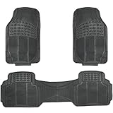 OxGord 3pc Ridge Floor Mats for Jeep Liberty, Black
