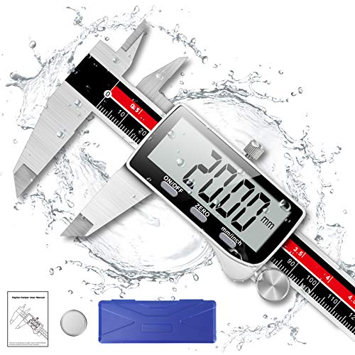 Digital Caliper, Qfun 6 Inch Caliper Measuring Tool Extreme Accuracy
