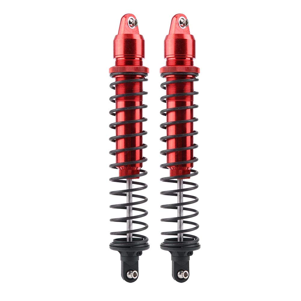 EVTSCAN RC Shock Damper, 2pcs/set RC Aluminium Alloy Shock Absorber Damper for TRAXXAS XMAXX 1/5 Remote Control Car(Red)
