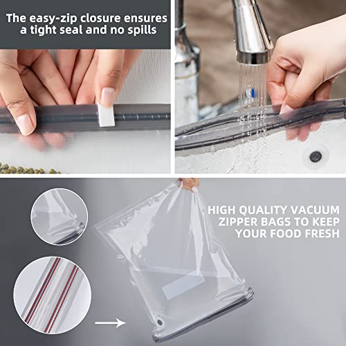 Sous Vide Bags Set 2022 Upgrade 15 PCS Gallon Size Vacuum Zipper Bags