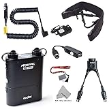 Fomito Godox PB960 Portable Extended Flash Power Battery Pack Kit Dual Output for Nikon SB910, SB900, SB800, SB28 EURO, SB28DX, SB80DX,for AD600 AD360II AD360 AD180, for Mobile phone Black