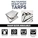 Grizzly Tarps by B-Air 12' x 16' Large Multi-Purpose Waterproof Heavy Duty Poly Tarp with Grommets Every 18