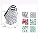 Insulated Neoprene Lunch Bag Zipper Washable Stretchy Waterproof Outdoor School Travel Picnic Tote Reusable Bags Boxes for Men Women Adults(Gray)