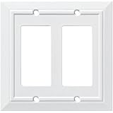 Franklin Brass W35248-PW-C Classic Architecture Double Decorator Wall Plate/Switch Plate/Cover, White