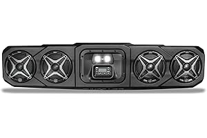 SSV Works - WP3-DFO4, Easy-to-Install 4-Speaker Overhead Soundbar w/Built-in Bluetooth® Media Receiver and Dome Light, Direct Fit for CanAm® Defender. Just Mount, Plug and Play