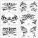 6 Sets Black Mermaid Body Chest Face Eyes Gems Rhinestones Jewels Crystals Jewelry Stickers Temporary Tattoo for Music Festival Party Carnival By GADGETS ENTREPOT(Pack #17)