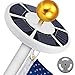 Blinngo Solar Flag Pole Light,Upgraded Flagpole Solar Light with Highly Reflective Alloys and Enhanced Brightness, 5V 48 Super-Bright LED Long-Lasting for 15 to 25 Ft Flag Pole Topper (Single Pack)
