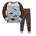 Tkala Boys Pajamas Children Clothes Set Dinosaur 100% Cotton Little Kids Pjs Sleepwear (3T, brown)