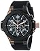 Mulco Unisex MW2-9619-025 Black Stainless Steel Watch with Silicone Strap