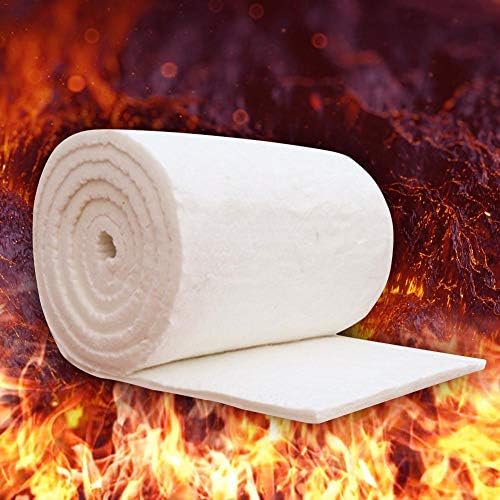 totalshop Ceramic Fibre Blanket Aluminum Silicate High Temperature Insulation Fiber Fireproof Wood Stoves Fireplaces Needle Boiler