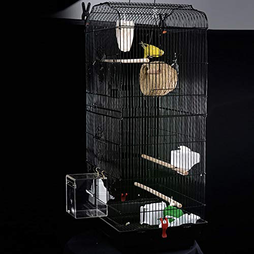 Suremita Hanging Bird Bath Cube Bird Bathtub Bath Shower Box Bowl Cage