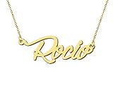 Aoloshow Rocio Name Initial Necklace for Womens
