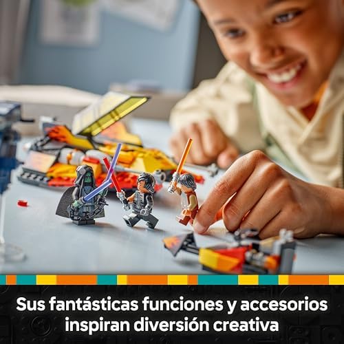 Star Wars Neve Speeder Force Burner - Construindo Brinquedo com 3 Minifiguras com Sabres de Luz e Motocicleta de Brinquedo - Presente para Crianças ++ Anos e Fãs de Reconstruir o Galaxy 75414