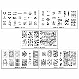 BMC Cute 5pc Work It! Sports Themed Nail Polish Art Stamping Stainless Steel XL Plates Set 1 : Gym Junkie