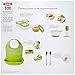 OXO Tot Mealtime Starter Value Set with Roll-up Bib, Feeding Spoons, Food Masher and Four 4oz Baby Blocks Freezer Storage Containers