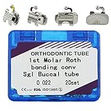 80 Pieces of Orthodontic Tubes First Molar Dental Roth 0.022 Bonding Convertible Single Buccal tubes 20 Sets (FDA AUTHENTICATED)