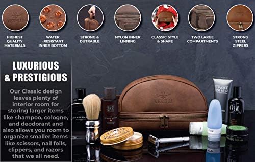 Leather Toiletry Bag For Men. Our Dopp Kit Comes With 2 Silicone Travel Bottles And Is A Perfect Gift And Travel Accessory For Men 7 Leather Toiletry Bag For Men. Our Dopp Kit Comes With 2 Silicone Travel Bottles And Is A Perfect Gift And Travel Accessory For Men