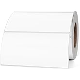 YIKIADA White Color Coding Labels 2 × 4 Inches Rectangle Vinyl Self-Adhesive Stickers Waterproof Name Tags Removable Roll for Office School Home 500 PCS