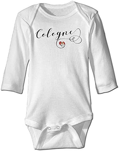 Richard Unisex Infant Bodysuits Cologne Heart, KÃ¶Ln Flag Boys Babysuit Long Sleeve Jumpsuit Sunsuit Outfit 24 Months White