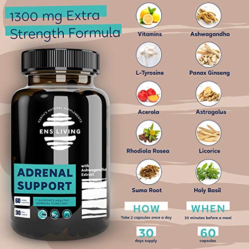 Adrenal Support Cortisol Manager for Natural Energy, Focus, Brain Fog