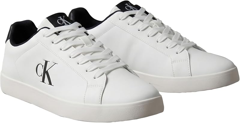 Baskets Cupsole Homme Derby avec Logo, Multicolore (Bright White/CK Black), 42 — photo 3 sur 6