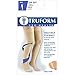 Truform 20-30 mmHg Compression Stockings for Men and Women, Thigh High Length, Dot Top, Closed Toe, Beige, Small
