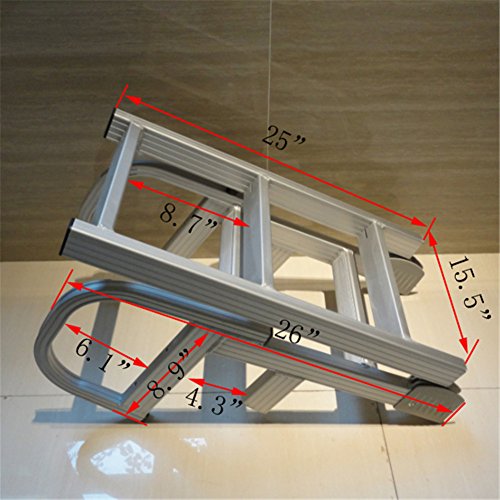 Boater Sports ASL 4 Step 50" Aluminum Pontoon or Dock Boat Marine Folding Ladder