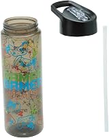 Smash Water Bottle 700ml Black with Screw Top and Straw - Reusable view 4